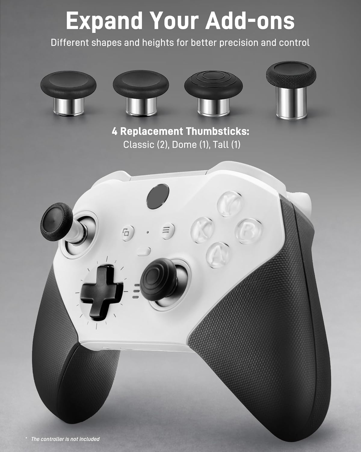 Replacing gaming thumbsticks and D-pad on an elite controller without tools using magnetic pieces