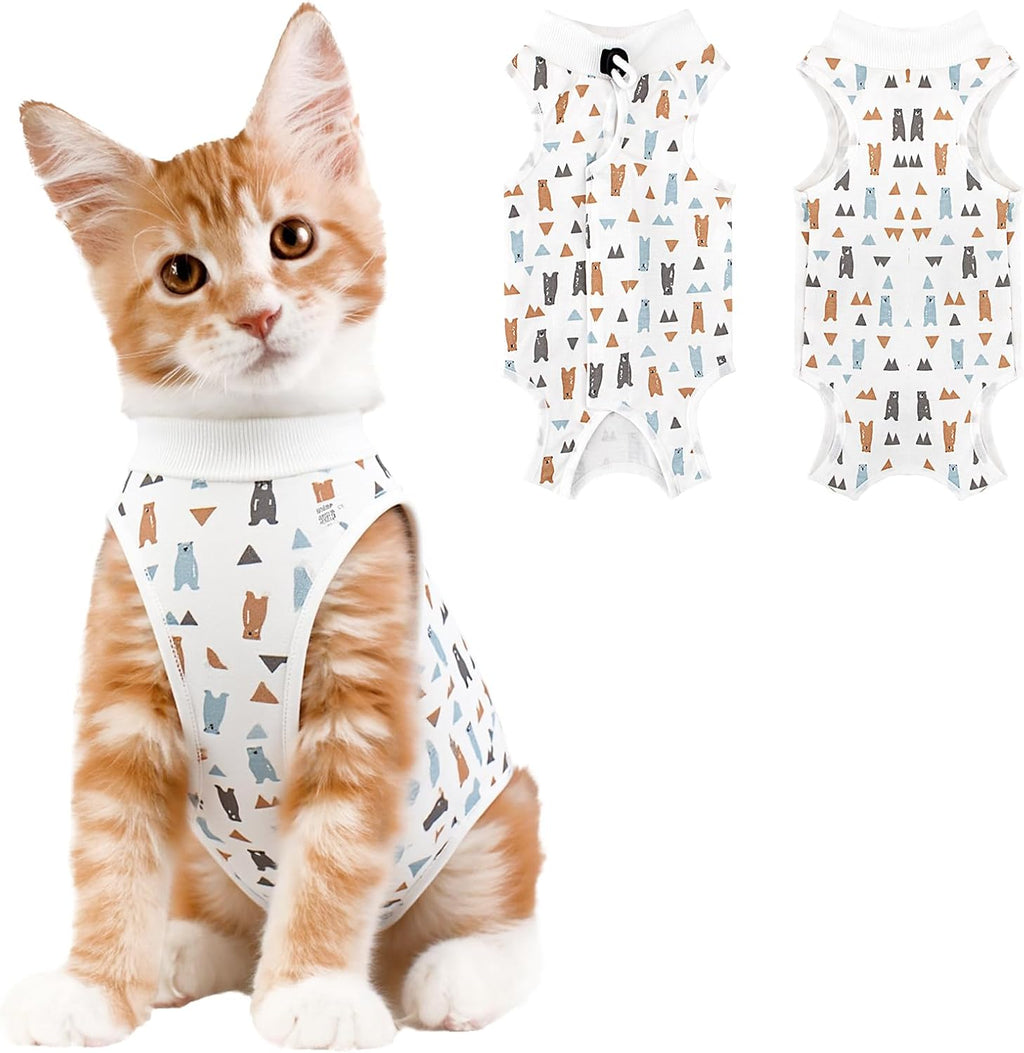 Coppthinktu Cat Recovery Suit Female, Breathable Cat Onesie After Surgery Female for Abdominal Wounds or Skin Diseases, Surgery Recovery Suit Kitten Surgical Onesie After Spay Wear Anti Licking - Image 11