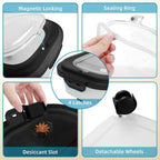 Yecercan dog food storage bin with rolling wheels
