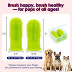 Close up of food grade silicone pet teeth cleaning brush