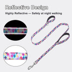 Lower traffic handle view of the strong nylon dog walking leash.
