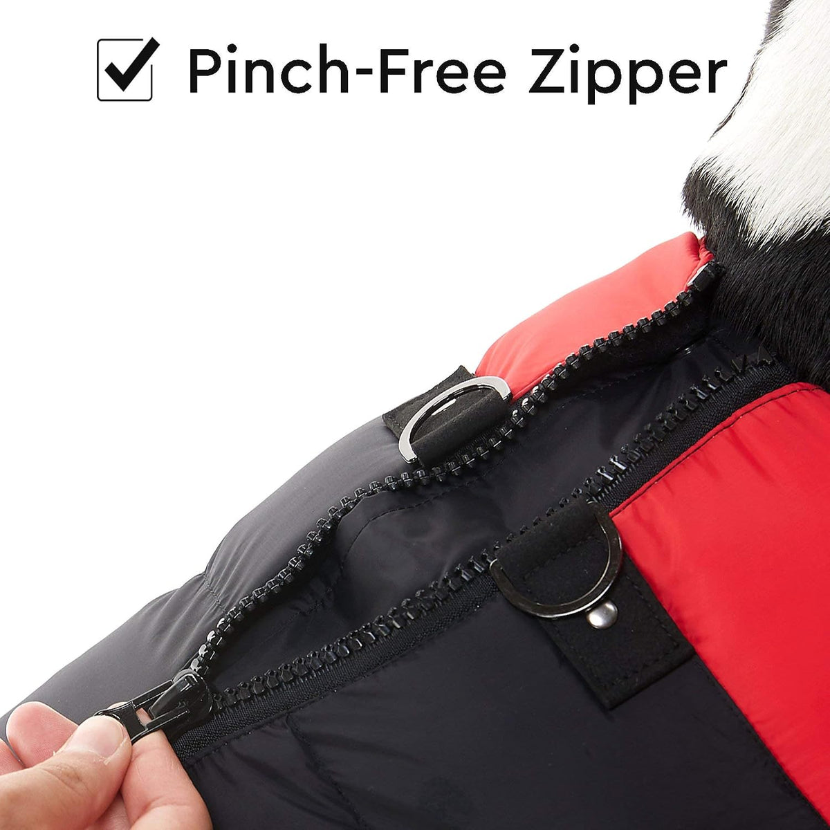 Gooby pet vest featuring dual D ring leash attachment