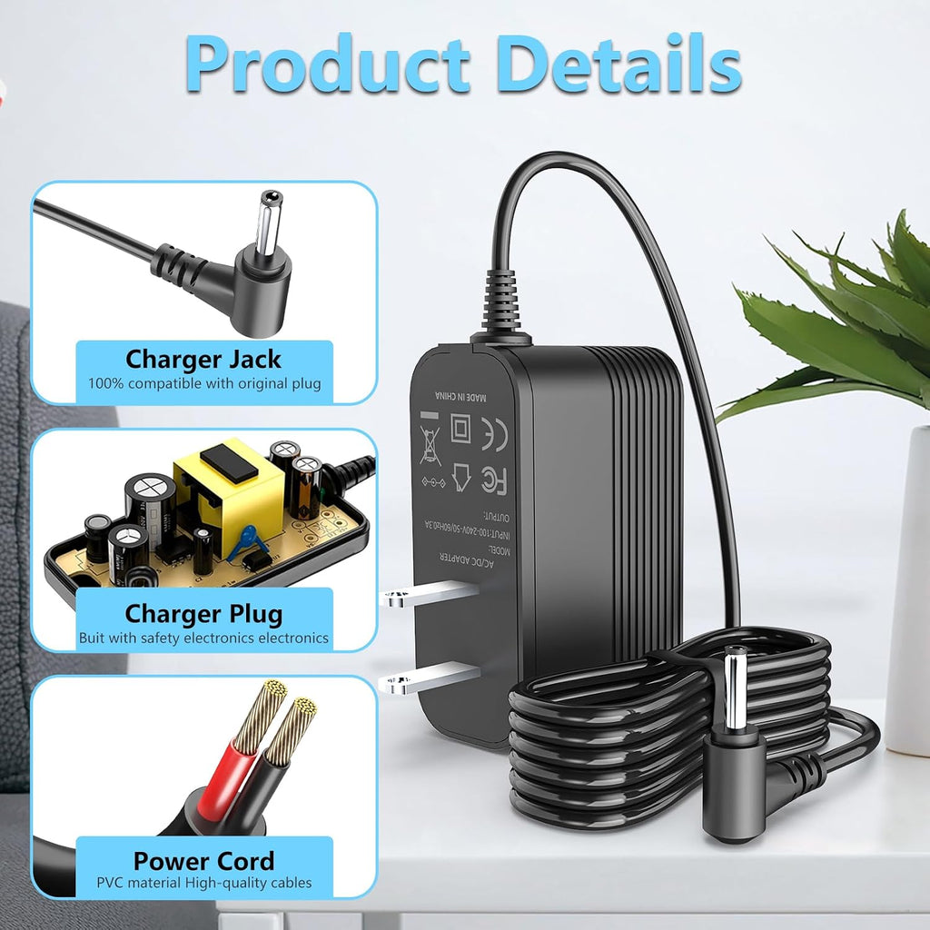 Iokofjoa 18V charger showing cord length and plug design