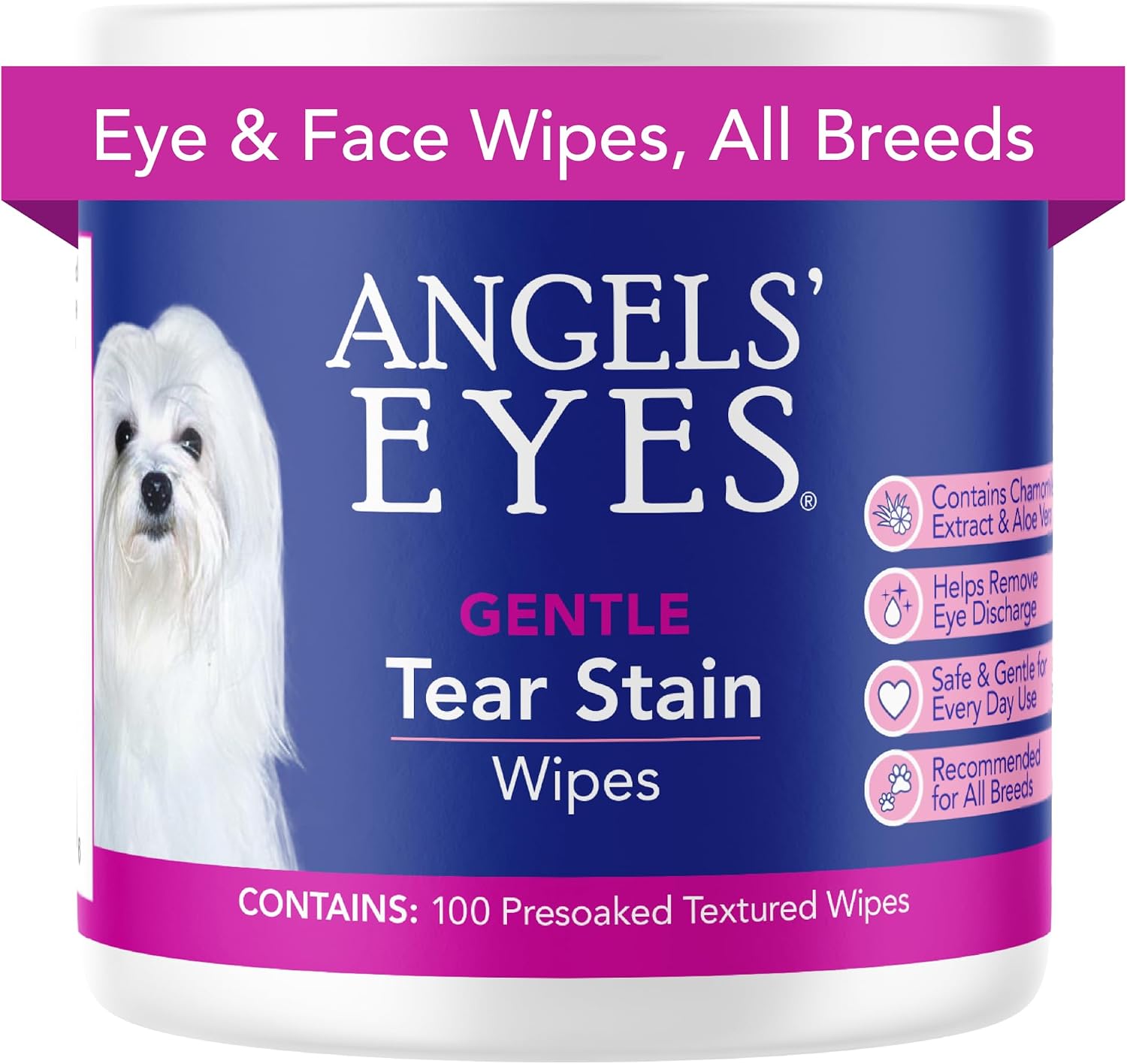 Stack of soft textured ear wipes for dogs and cats