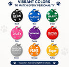 Heart and round shaped custom pet name tags for dogs and cats