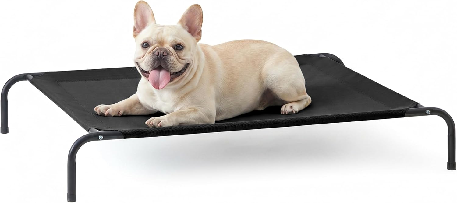 Love's cabin Elevated Cooling Dog Bed for Large Dogs, Portable Indoor & Outdoor Raised Pet Dog Cat Cot, Durable Summer Frame with Breathable Mesh, Black, 48 inches - Image 14