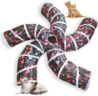 EGETOTA Cat Tunnel for Indoor Cats Large, with Play Ball S-Shape 5 Way Collapsible Interactive Peek Hole Pet Tube Toys, Puppy, Kitty, Kitten, Rabbit (Blue & Black) - Image 11