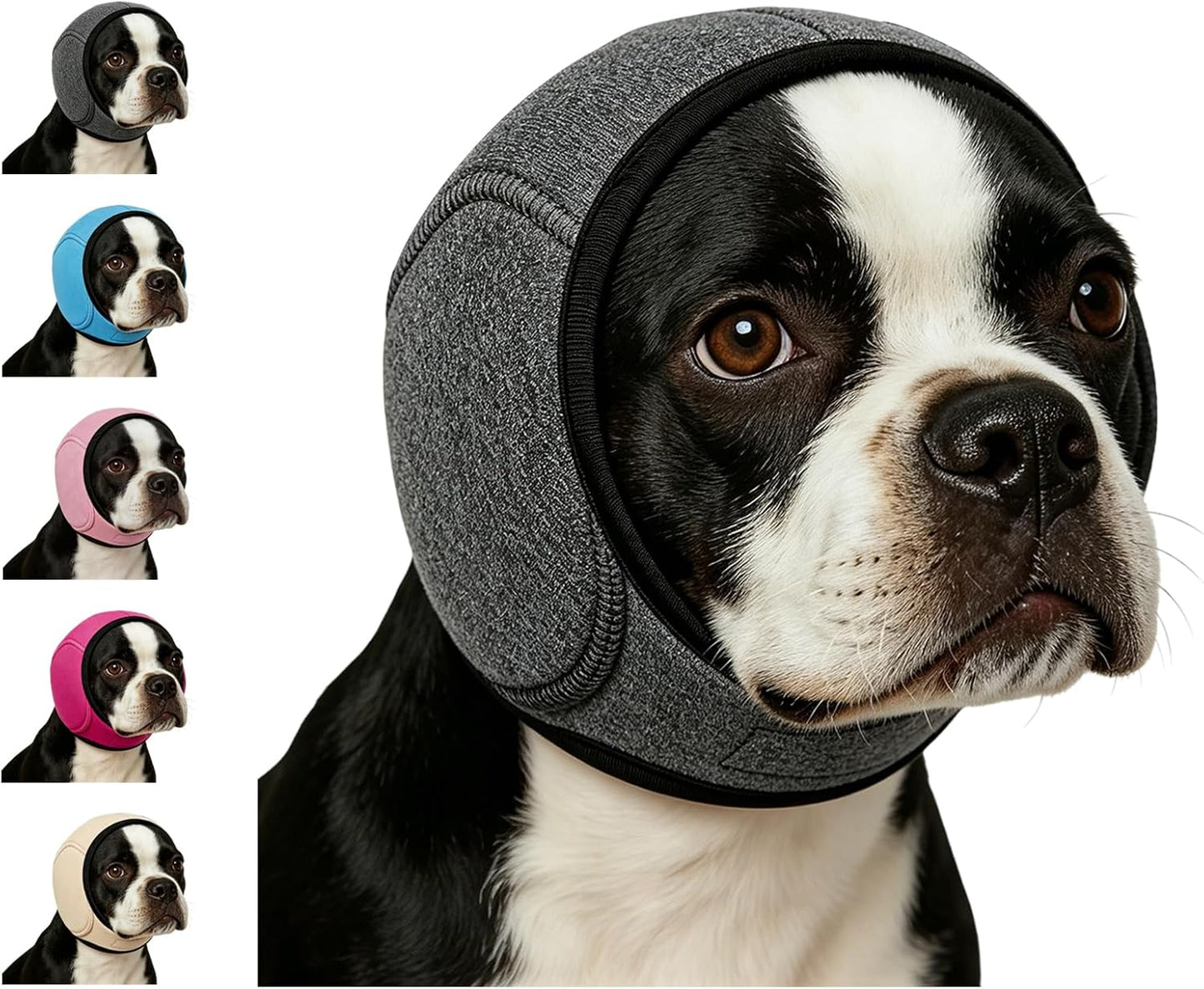 Zenpup Noise Cancelling Ear Wrap, Dog No Shake Ear Muffs Noise Protection Firework Thunder Vacuum, Comfortable Quiet Dogs Calming Hoodie, Adjustable for Grooming Bathing & Swimming (Black, Medium) - Image 13
