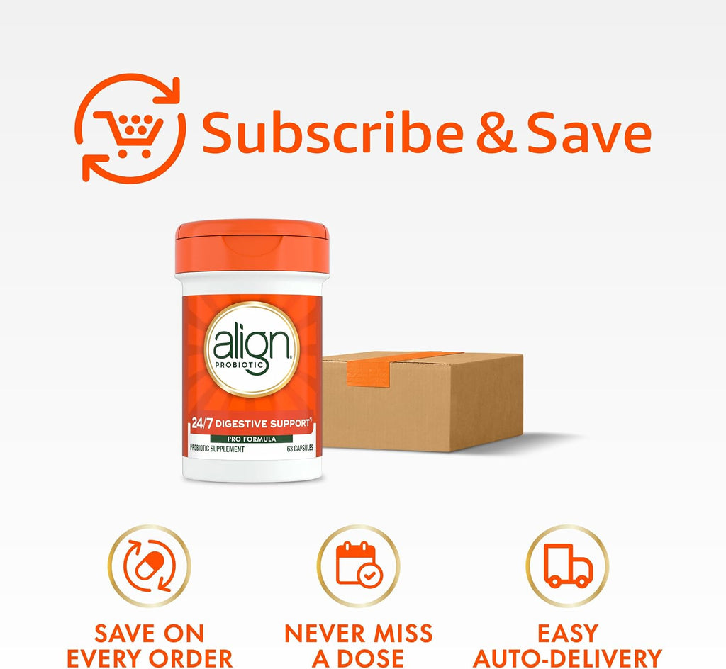 Align Probiotic 63 count value size packaging display