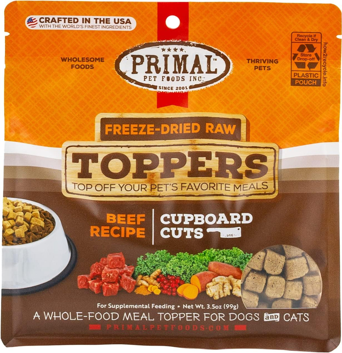 Primal Dog Food Toppers & Cat Food Toppers, Cupboard Cuts, Grain Free Meal Mixers with Probiotics, Raw Freeze Dried Dog Treats & Cat Treats, Great for Training (Beef, 18 oz) - Image 11