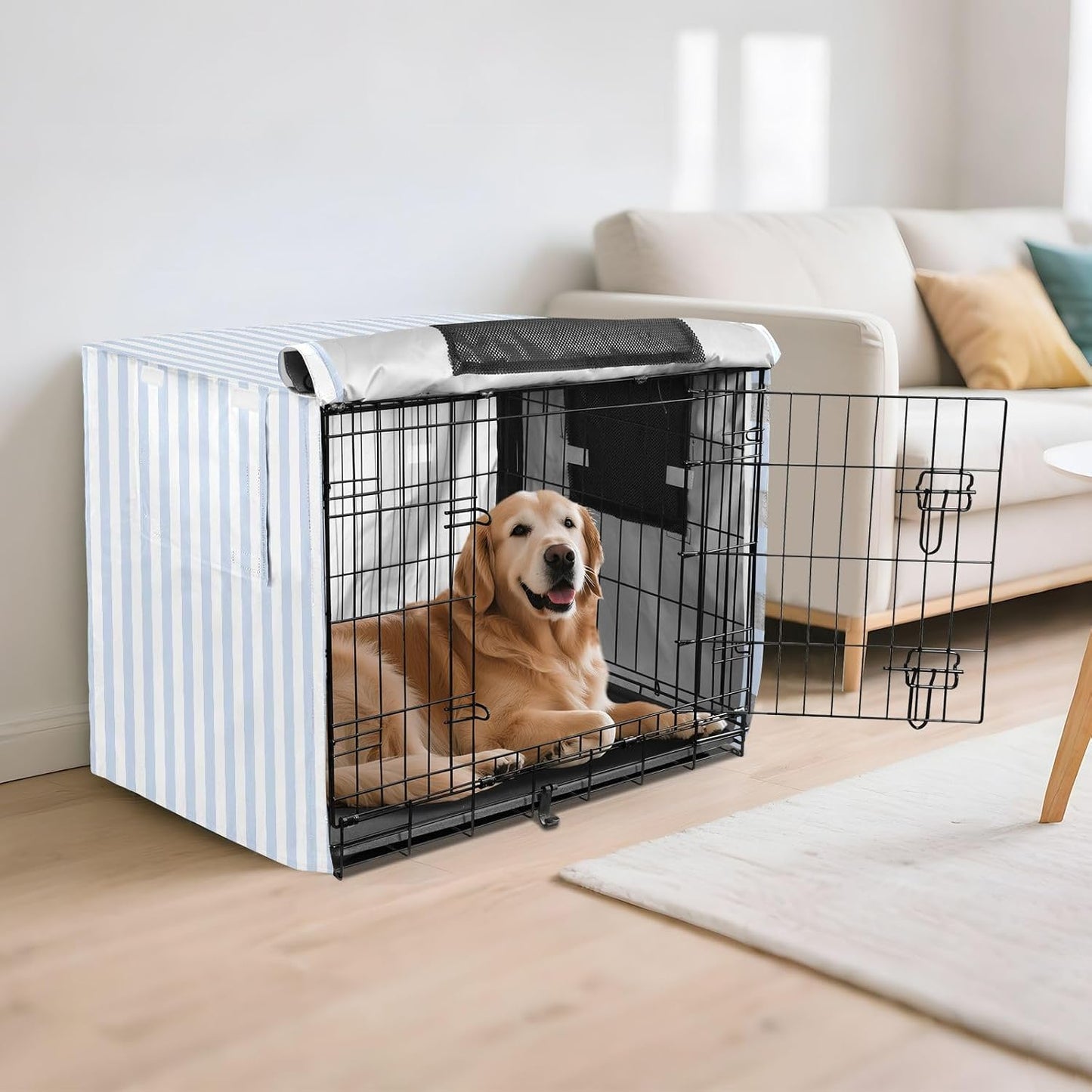Side view of ZRWLUCKY thirty five inch pet cage cover