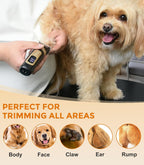 Petsaunter low noise dog clipper being used on thick pet coat