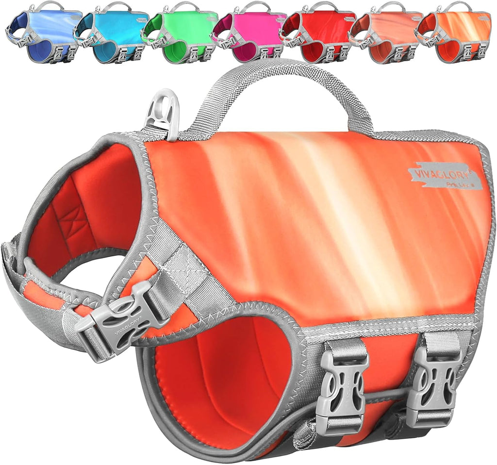 VIVAGLORY Neoprene Dog Life Vest, Dog Life Jacket for Swimming & Boating, Buoyancy & Comfort for Puppy Doggy, Swimming Vest with Handle, XS, Pink - Image 12