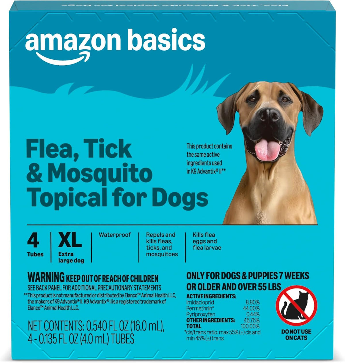 Amazon Basics Preventative Flea, Tick & Mosquito Topical Treatment for X-Large Dogs (Over 55 pounds), Kills Fleas, Long-Lasting, 6 Count, Packaging May Vary - Image 10