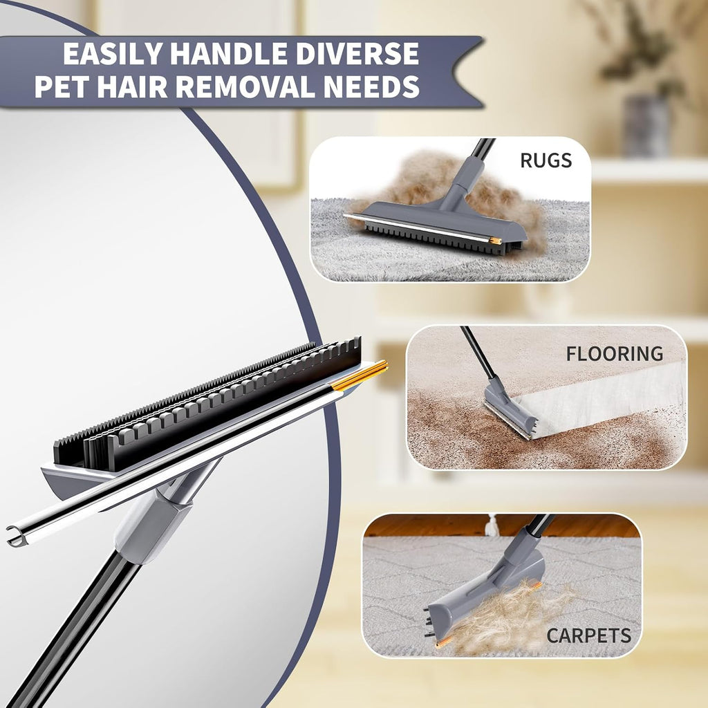 Professional modular carpet rake in gray