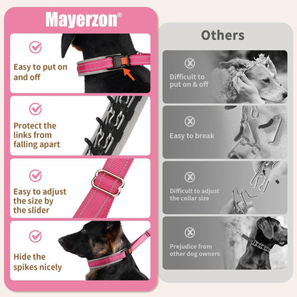Adjustable slider feature on the Mayerzon no pull training collar