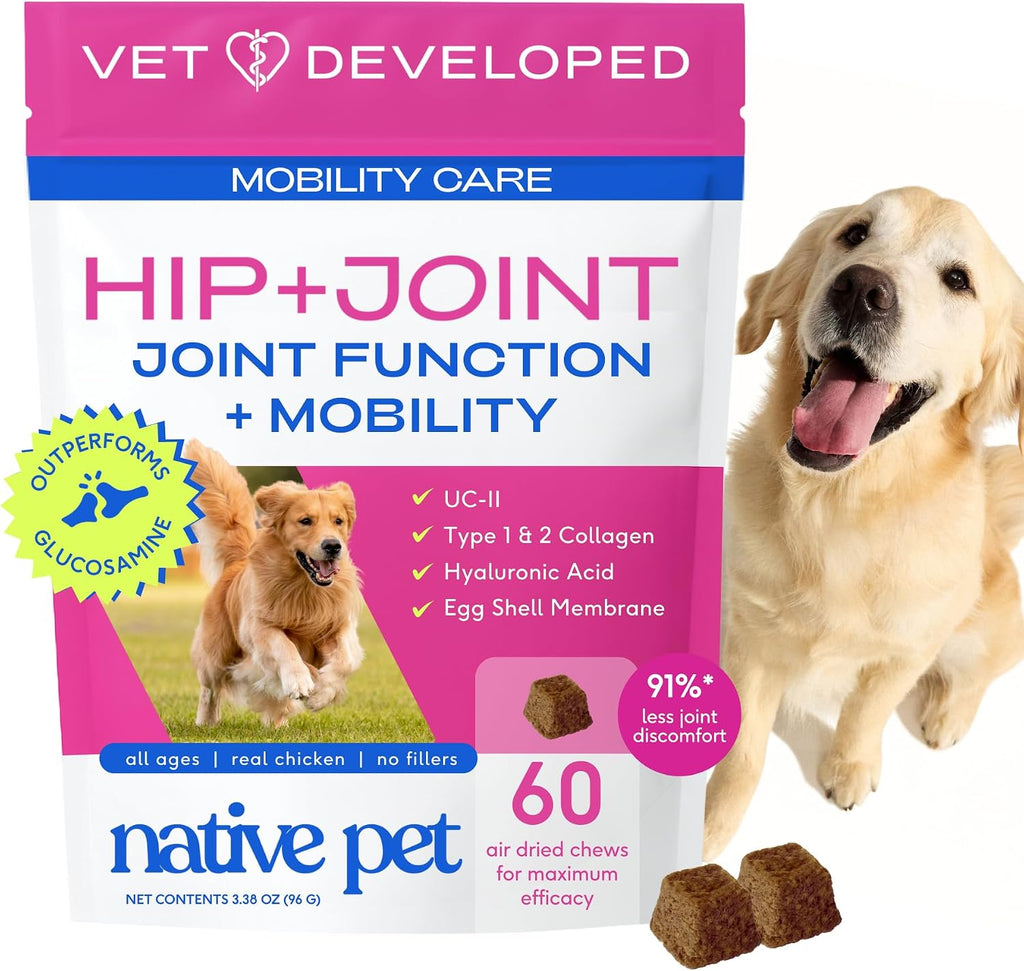 Native Pet Hip & Joint Advanced Care Dog Joint Supplement Powder for Mobility & Movement Support, Joint Supplement for Dogs with HMB, UC-II Collagen, Green Lipped Mussel & Hyaluronic Acid - 30 Scoops - Image 12