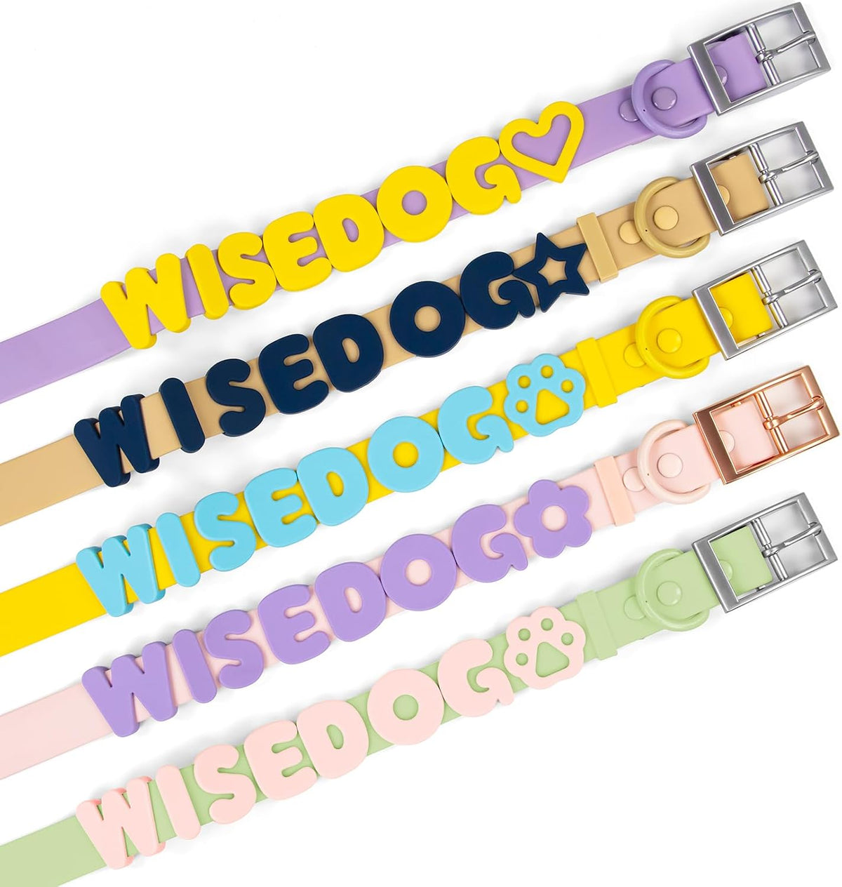 Wisedog Dog Charms for Collar - 30 Pcs Silicone Letter Charms, Waterproof Alphabet Pet ID for Dog Cat Collars, DIY Personalized Name Pendant (Yellow, 19MM) - Image 9