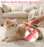 Coppthinktu rabbit grooming comb yellow handle being used during bath time