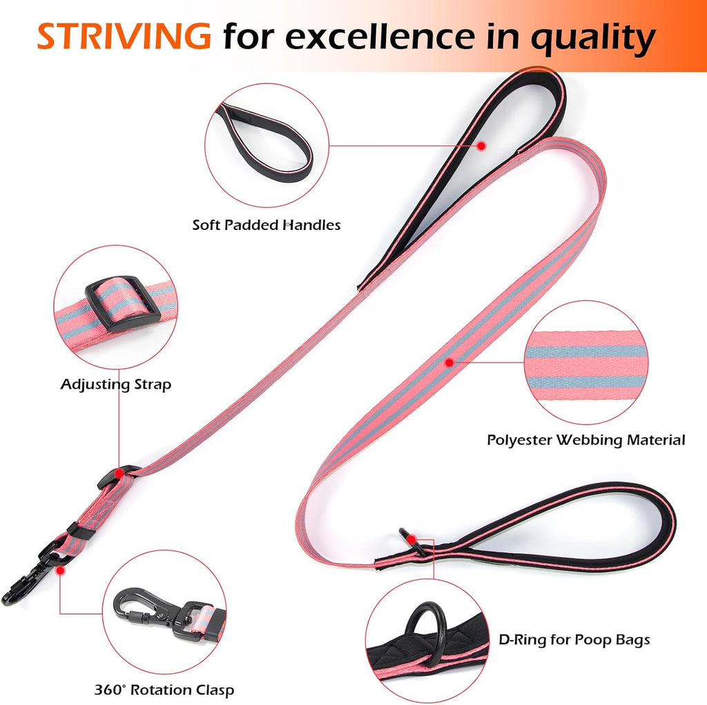 Tiffpaws large dog leash close up of soft padded neoprene handles