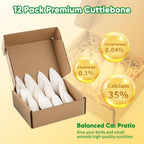 Twelve pack cuttlebone for birds in packaging