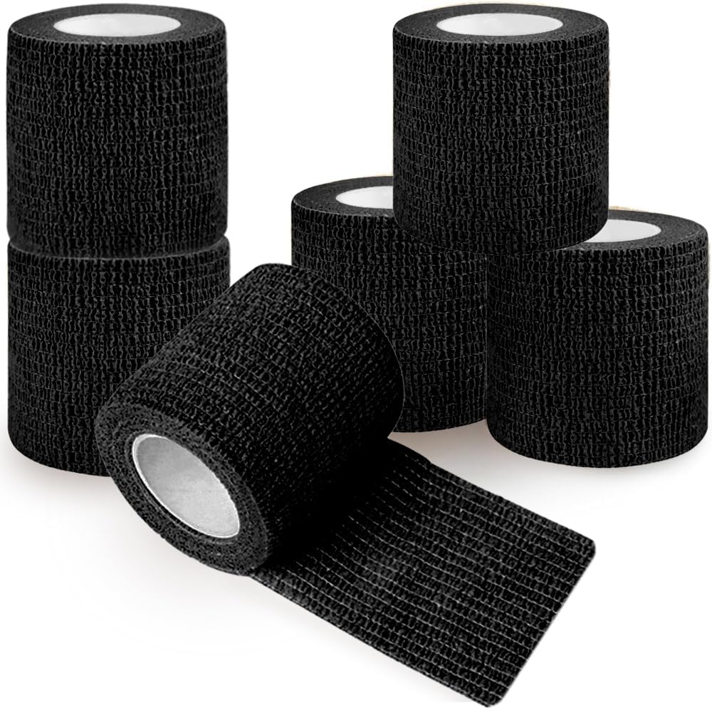 QUMY Self-Adhesive Bandage Wrap 6 Pack, 2 Inch x 5 Yards Cohesive Breathable Non-Woven Vet Tape for Pets, Dog Bandage Shoes, Wound First Aid Gauze for Dog, Horse, Cat, Elastic Wrap for Ankle, Sports - Image 10