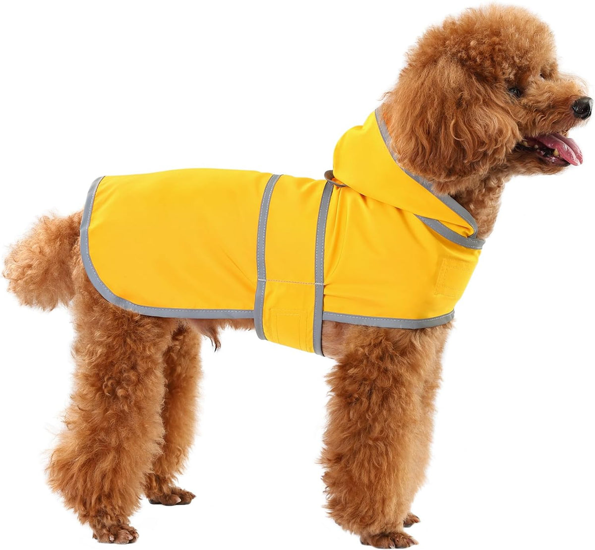 Dog Raincoat, Waterproof Dog Rain Jacket with Hood, Adjustable Rain Coat Poncho with Reflective Strips & Leash Hole for Large Medium Small Dogs Puppies, Lightweight Pet Clothes - Image 12