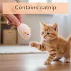 Lightweight catnip infused mouse toy ready for interactive fetch games