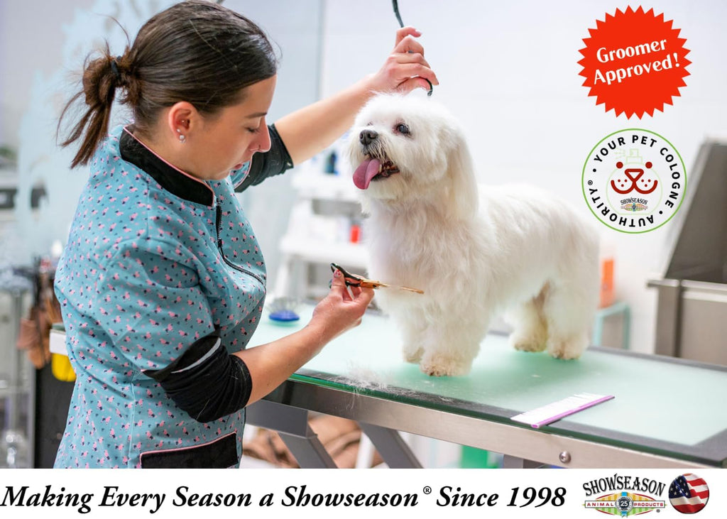 Showseason animal products holiday scent dog perfume application view