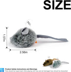 Interactive touch activated squeaking mouse toy with realistic faux fur