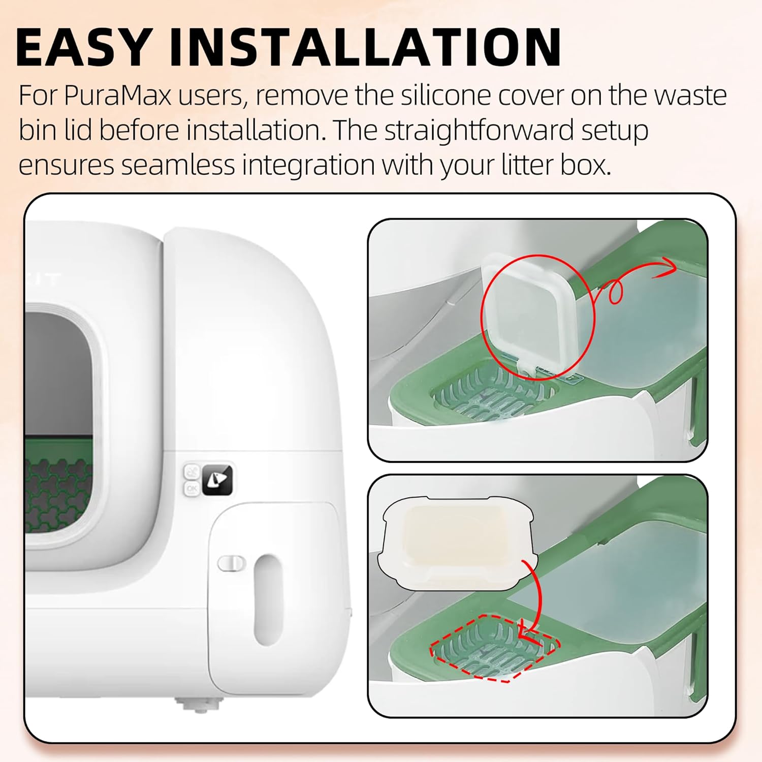Replacement odor eliminator tablets for automatic feline litter trays
