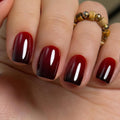 Curvlife soft gel short press on nails red ombre set