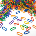 RONYOUNG 620PCS Rainbow C-Clips Plastic Chain Links, Bird Swing & Climbing Chain Cage Toy Clips & Hooks, DIY Kids Learning Toys for Classroom, Suitable for Sugar Glider, Rat, Parrot, Bird - Image 4