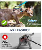 Halypet safe lightweight travel pet collar and harness combo for large cats