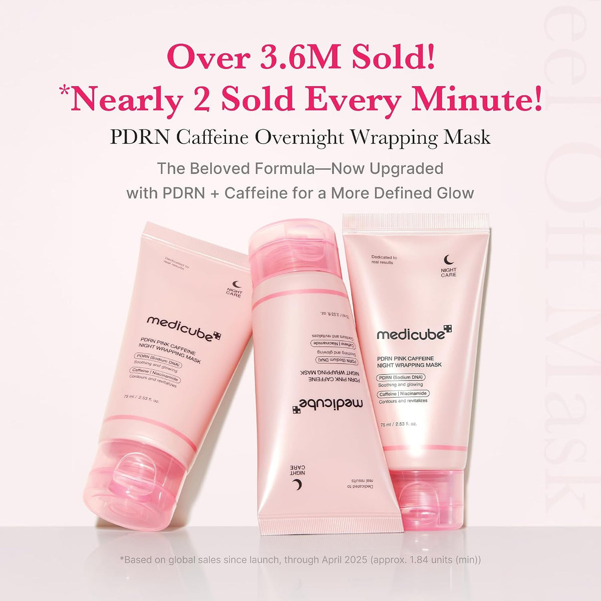 Medicube PDRN Pink Caffeine Night Wrapping Mask packaging box