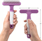 Undercoat rake for thick fur and mat removal