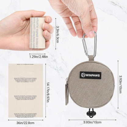 Internal view of the separate wet and dry treat compartments with waterproof lining