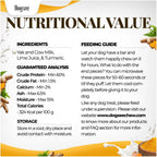 Healthy turmeric infused yak cheese chews for dogs