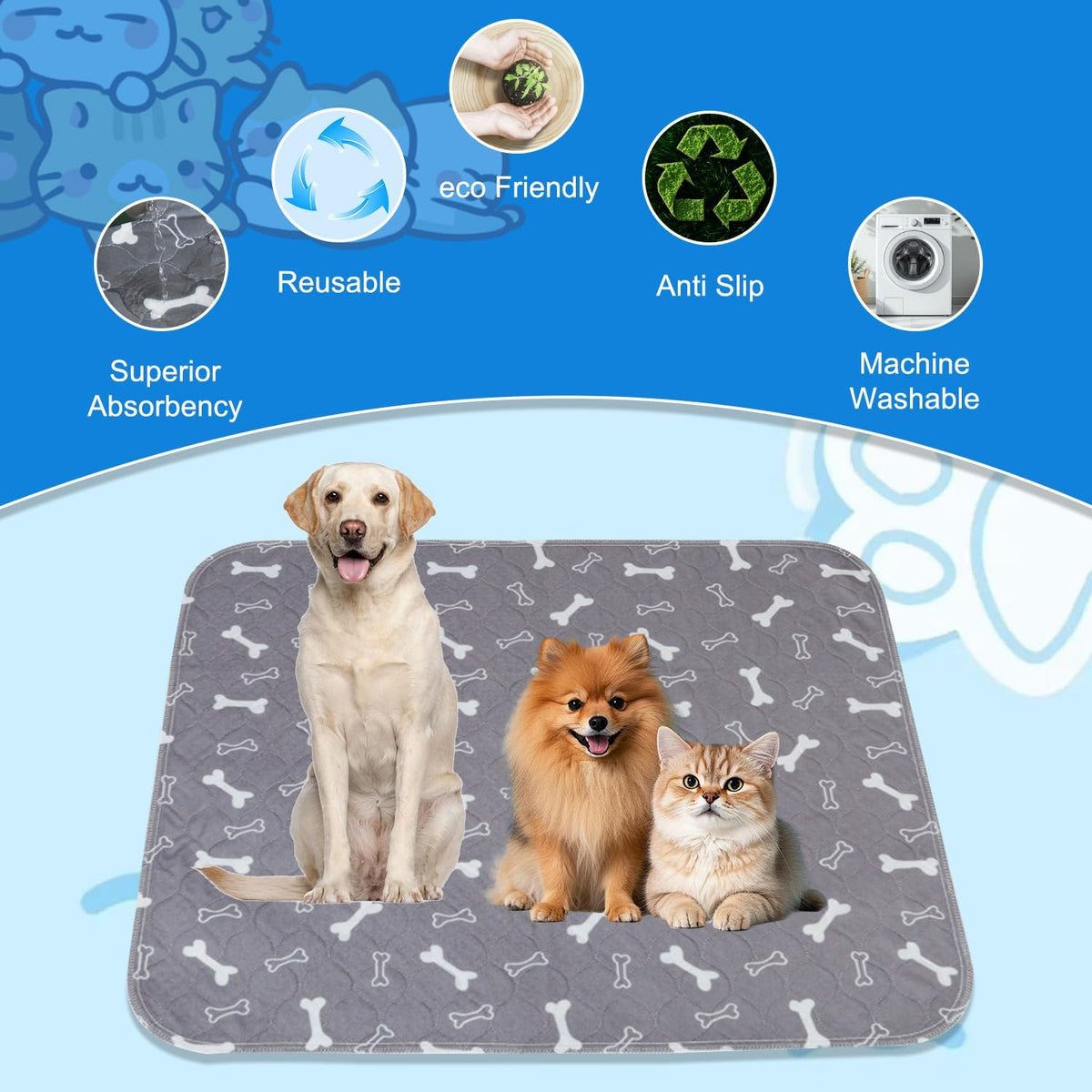Neinkie waterproof puppy pad inside a dog playpen