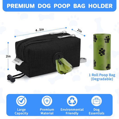 Voxget dog waste bag dispenser with metal carabiner clip