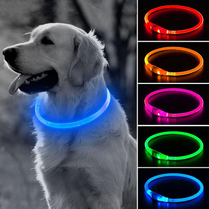 BSEEN Light Up Dog Collar - LED Dog Collar Rechargeable, Glowing Pet Collars for Small Medium Large Dogs, TPU Cuttable Lighted Puppy Collar, Safety Dog Lights for Night Walking (Green 70cm) - Image 10
