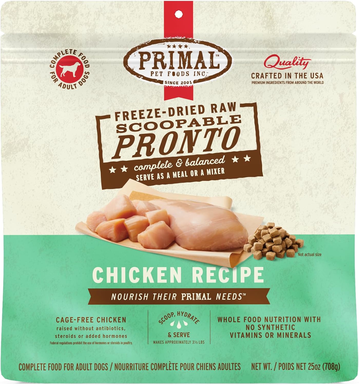 Primal Freeze Dried Dog Food, Pronto Mini Nuggets, Beef; Scoop & Serve, Complete & Balanced Meal; Also Use as Topper or Treat; Premium, Healthy, Grain Free High Protein Raw Dog Food (25 oz) - Image 10