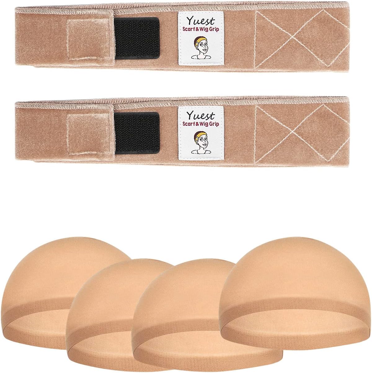Yuest 2 Pack Wig Grip Band front view