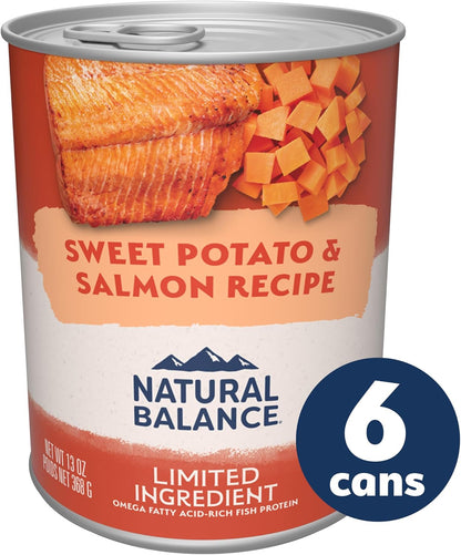Natural Balance grain free adult canned dog food nutritional details and ingredient list