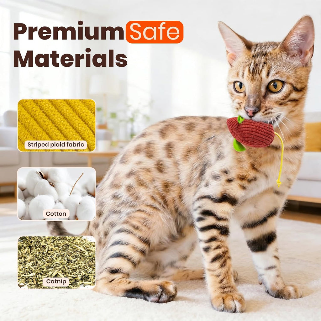 KesterlsShopping dental health cat chewing toys filled with premium organic catnip.