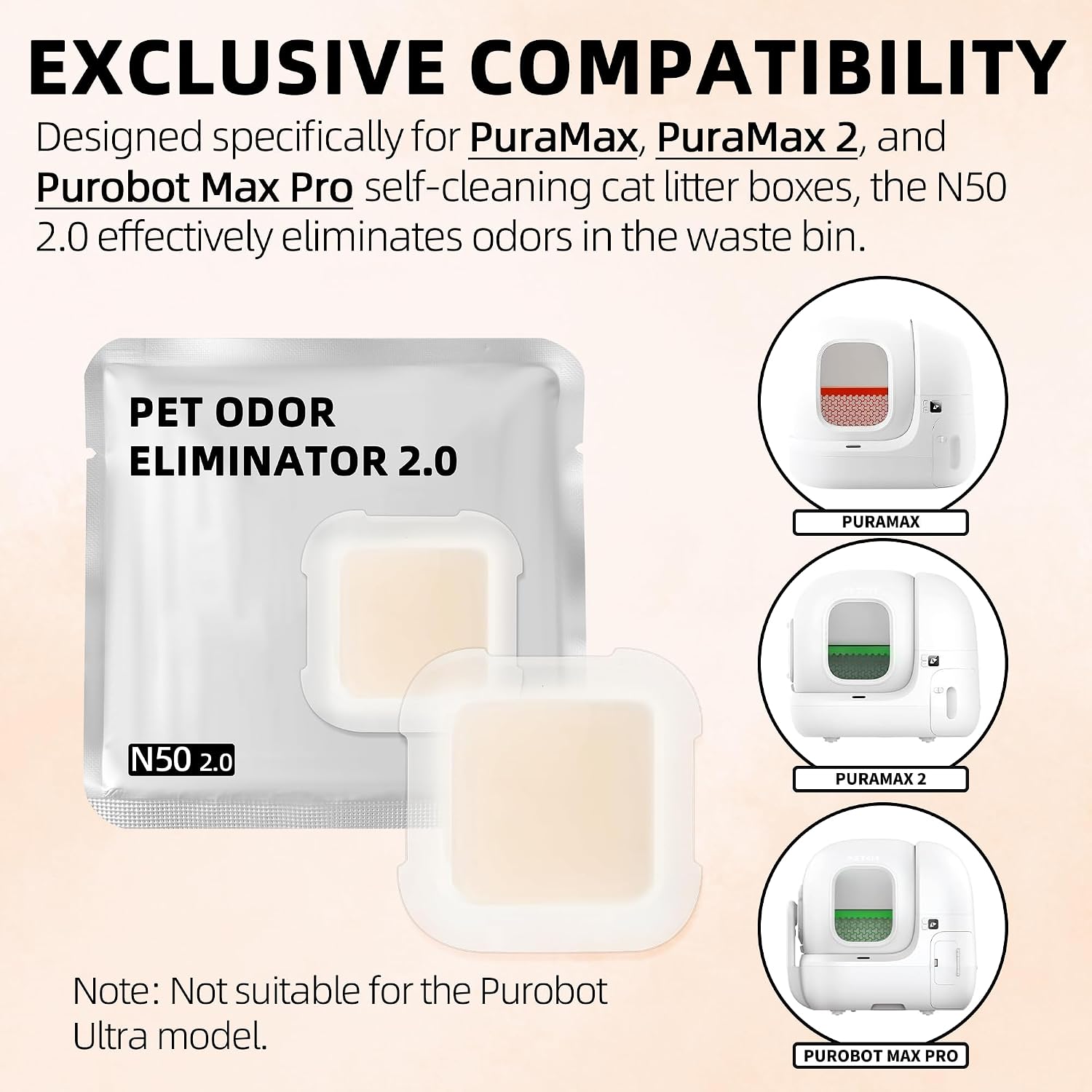 Unscented non toxic cat litter box odor remover block close up