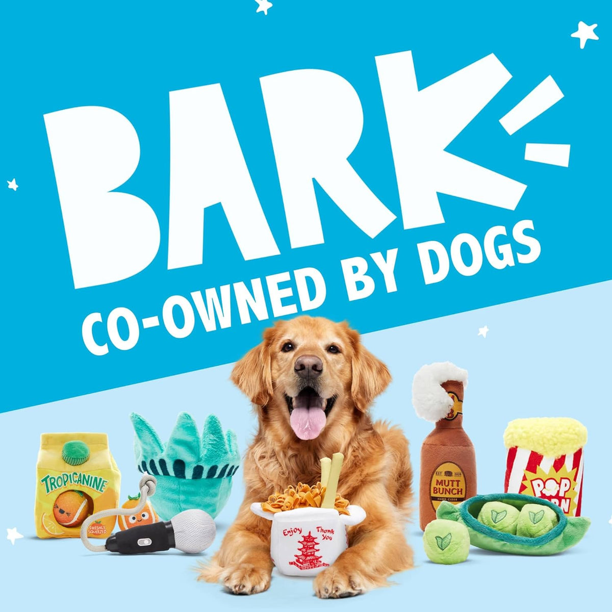 Packaging display of Barkbox Dine and Dash pet toy bundle