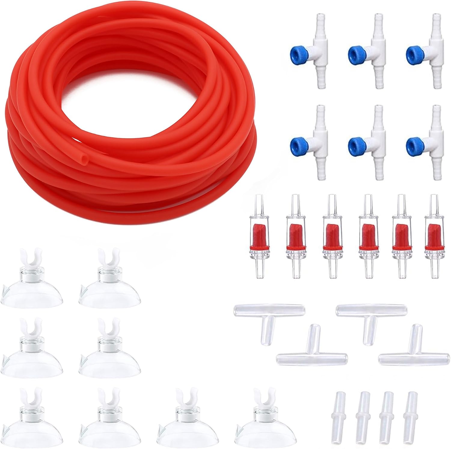 Premium 25FT 3/16inch Air Hose for Aquarium with Connector,Check Valve, Control Valve Accessories (Translucent, 25 ft.) - Image 14