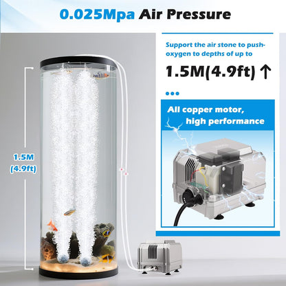 Top view of the Hygger dual outlet aquarium oxygen aerator