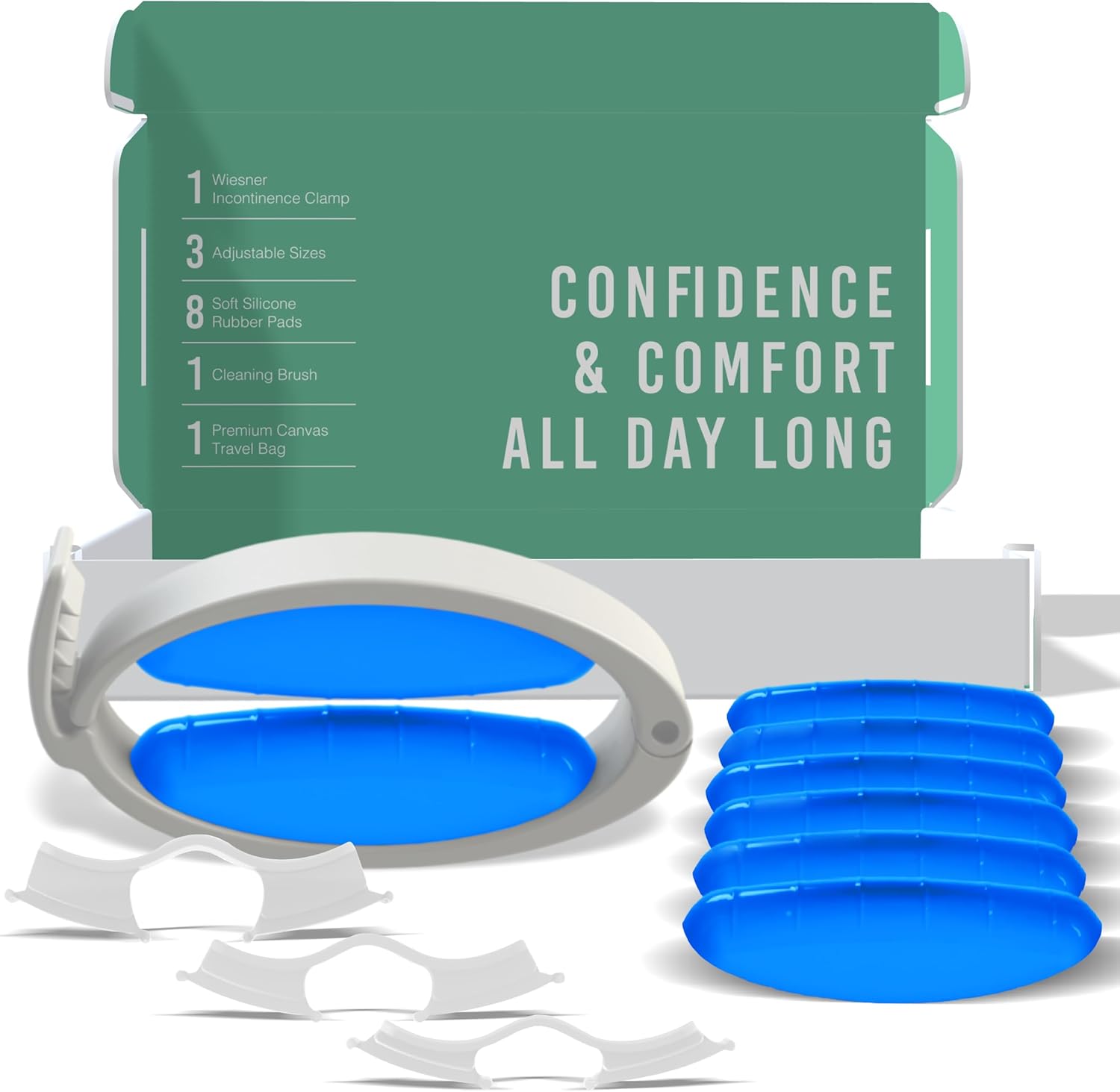 Wiesner Incontinence Clamp Value Pack Kit front view for men